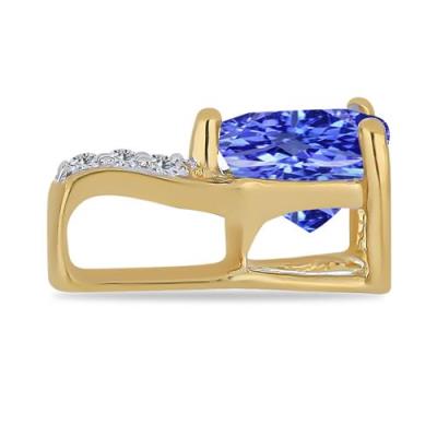 BUY STERLING SILVER NATURAL TANZANITE PENDANT